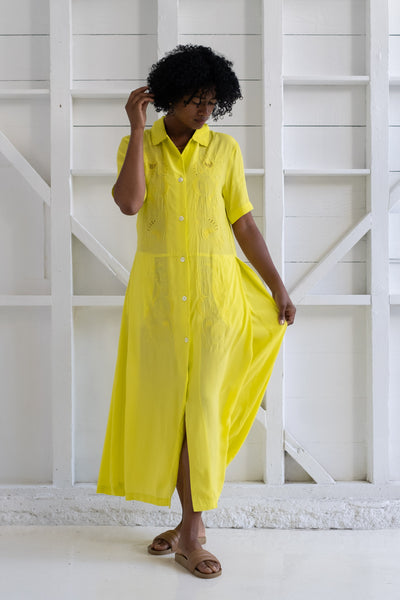 Mimosa Dress in Citron