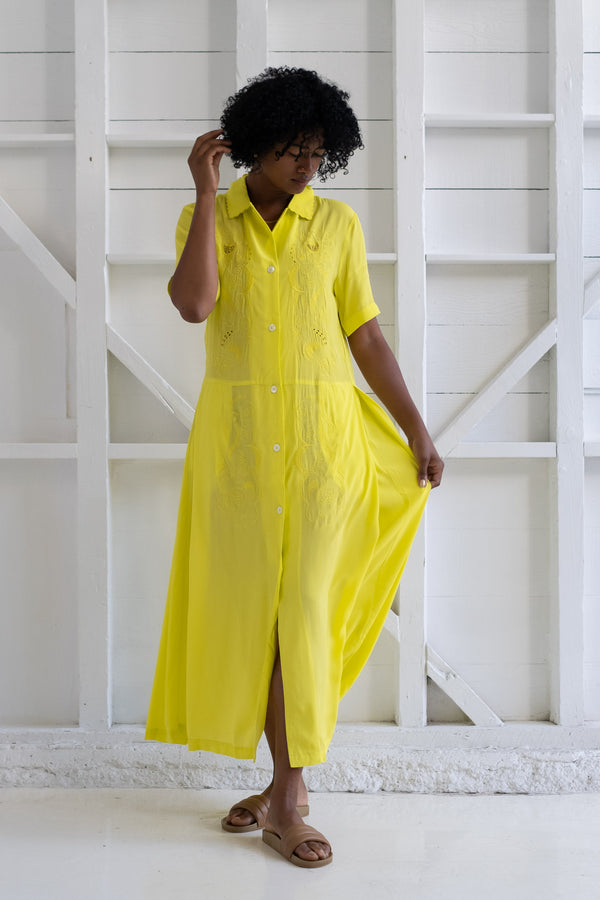 Mimosa Dress in Citron
