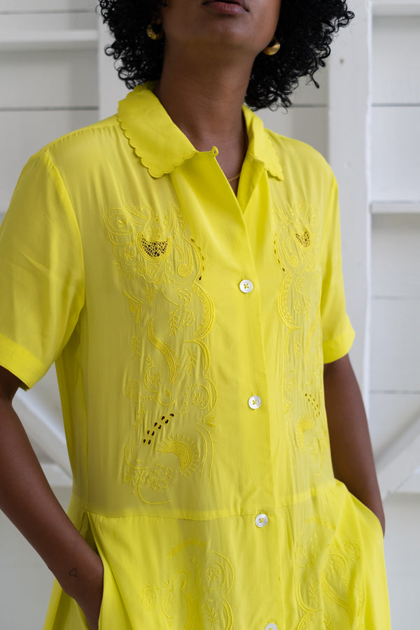 Mimosa Dress in Citron