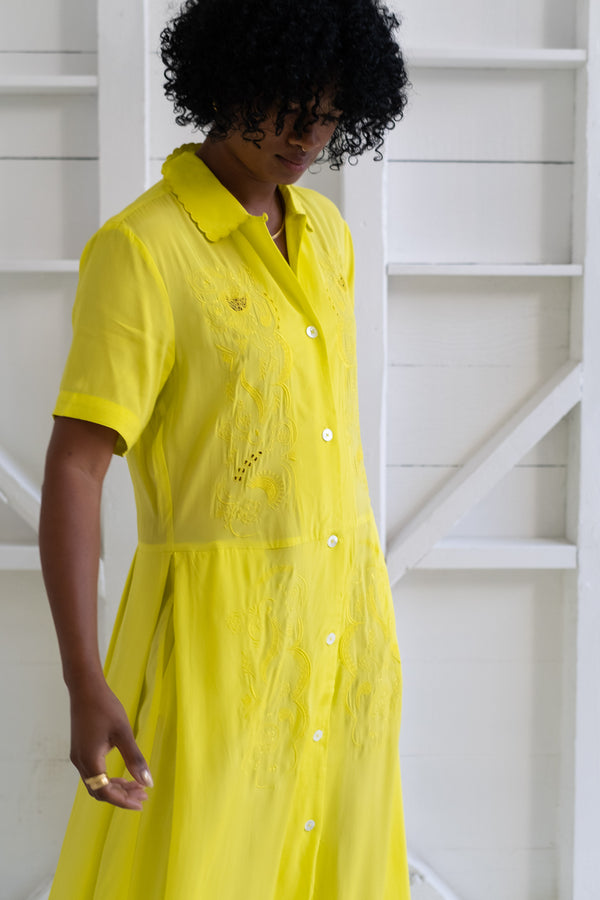 Mimosa Dress in Citron
