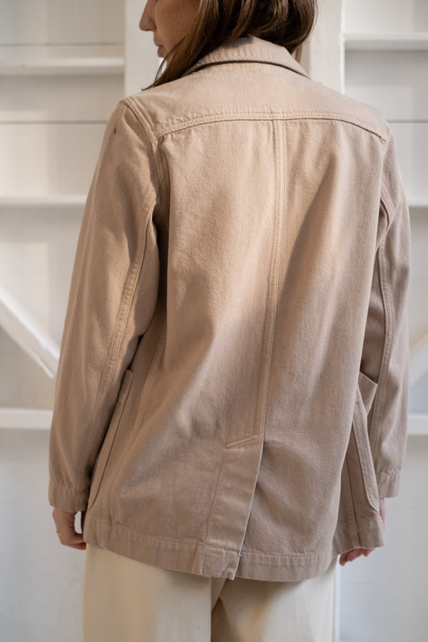 The Blazer In Off White Recycled Denim