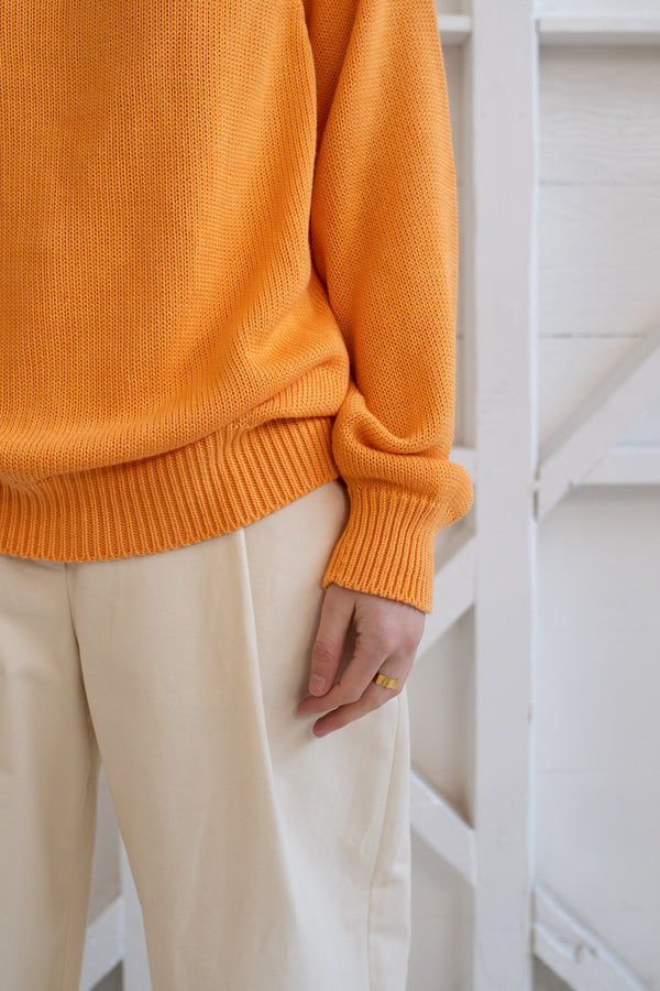 The Oversized Mockneck Sweater In Orange