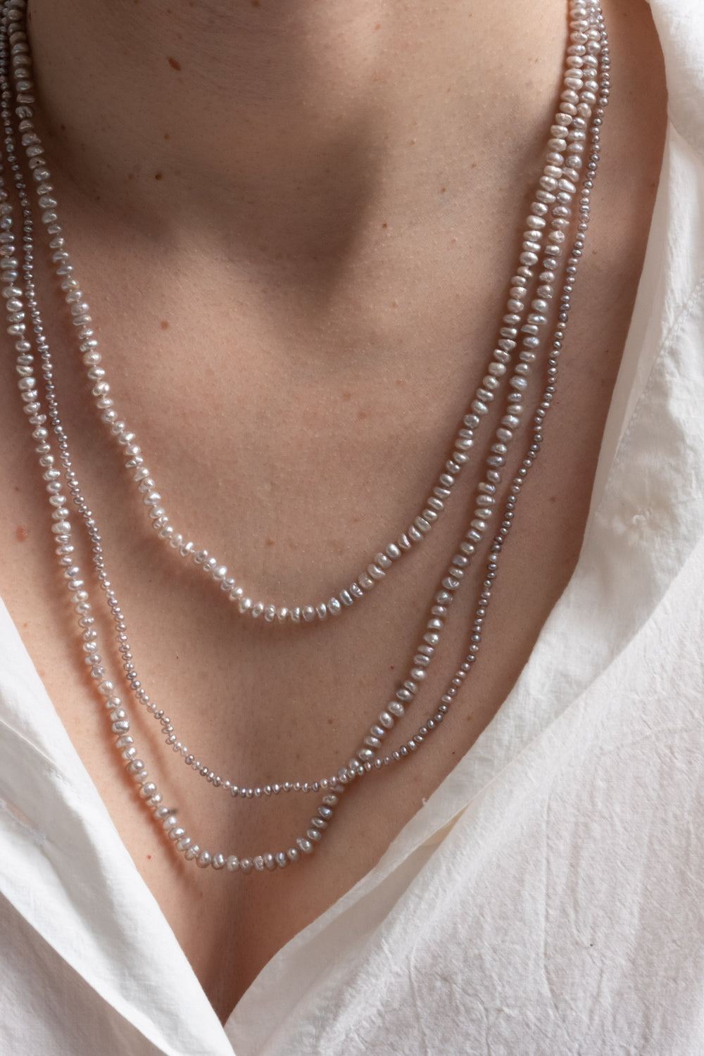 Small Grey Seed Pearl Strand