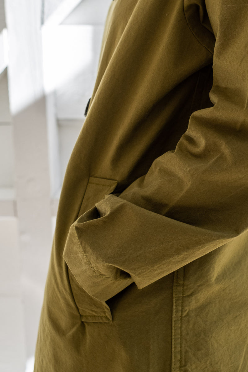 THE TRENCH IN OLIVE COTTON