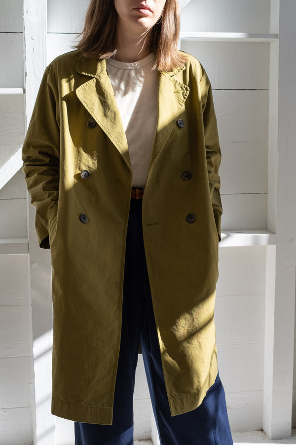 The Trench In Olive Cotton