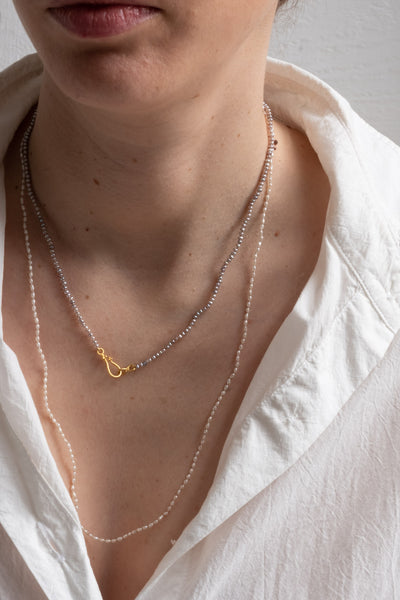 Tiny White Seed Pearl Strand
