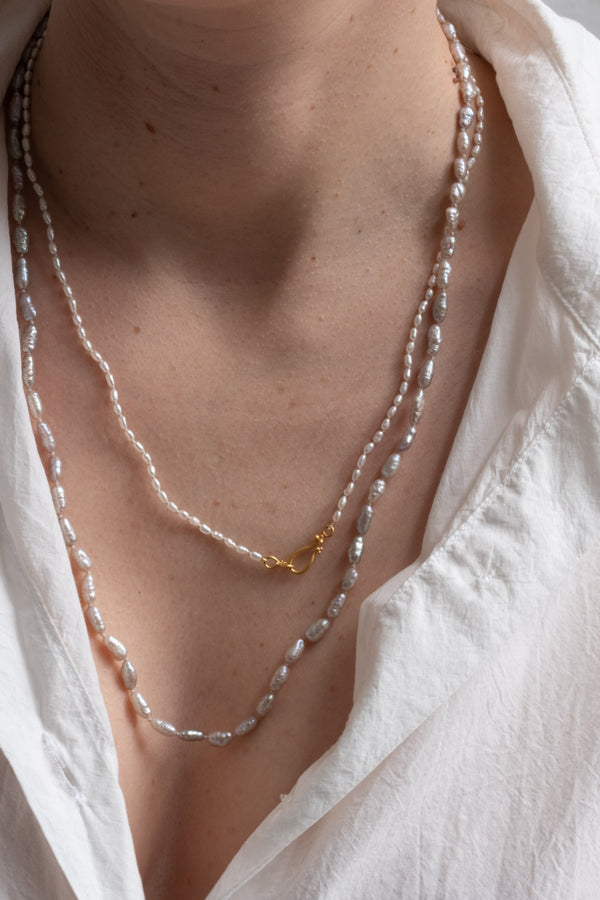 Large Grey Cultured Pearl Strand