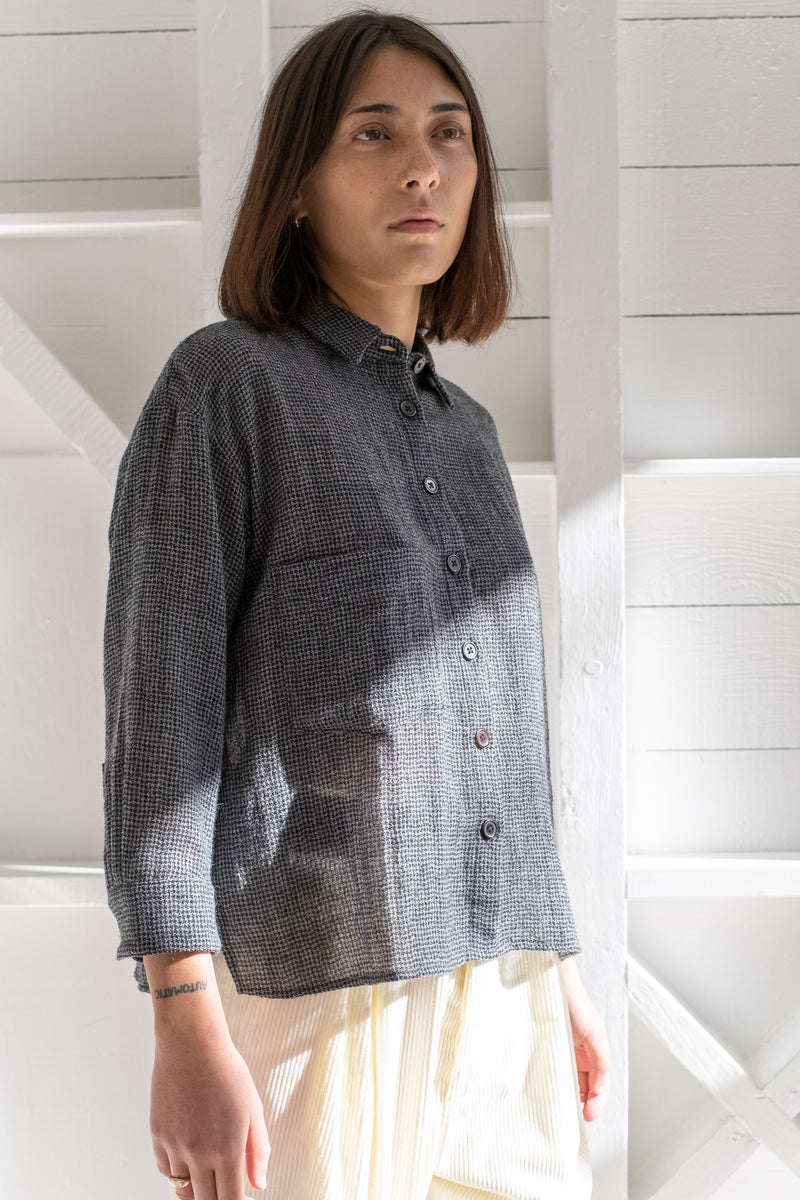 THE BASIC SHIRT IN WOOL CHECK