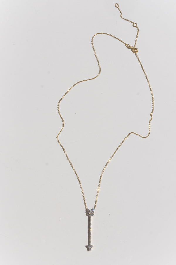 14k Diamond Arrow Necklace