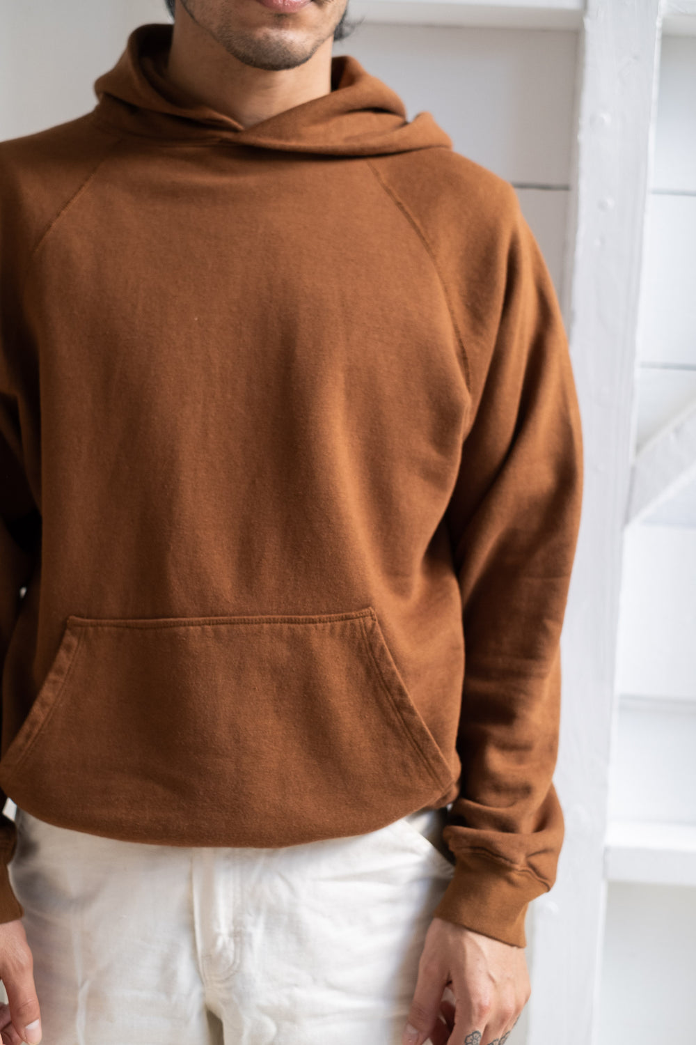Men's Hooded Sweatshirt In Brown
