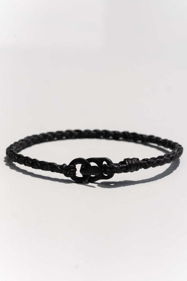 Single Wrap Bracelet In Matte Black