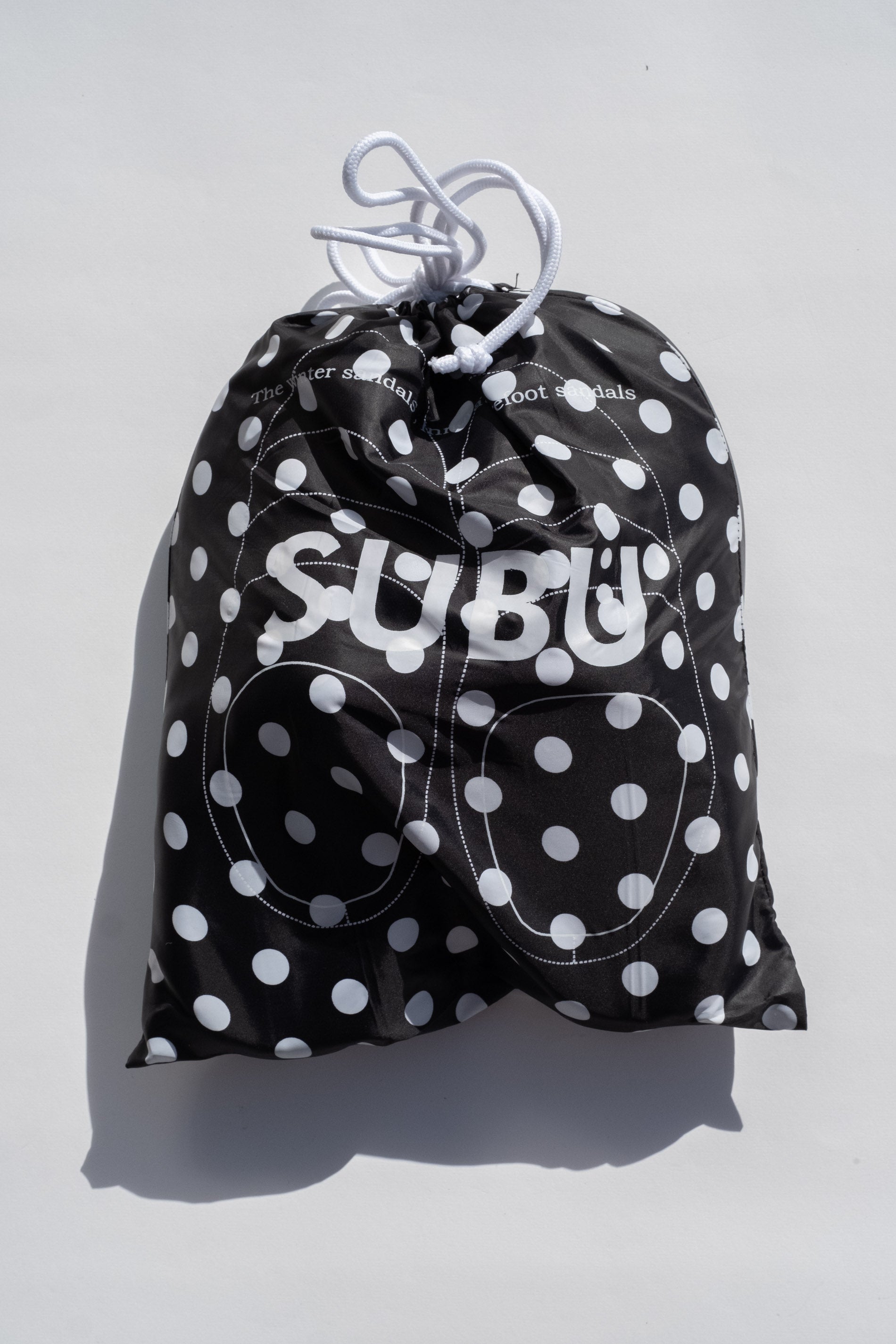 Subu Black Quilted Polka Dot Slippers