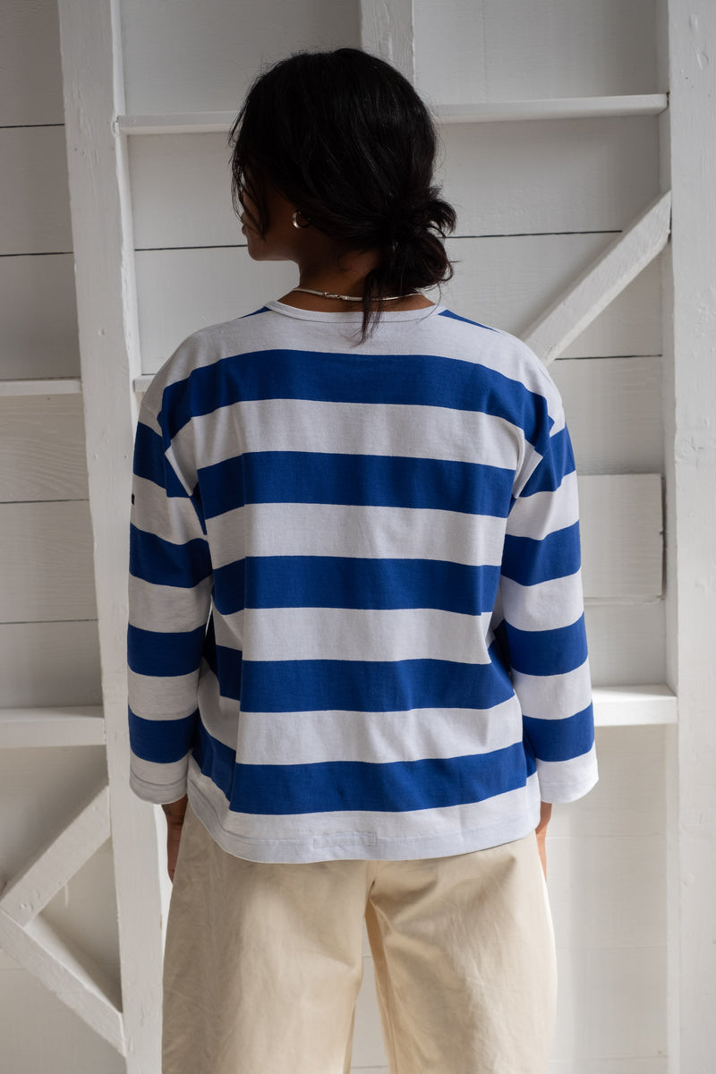 LE MINOR STRIPED T-SHIRT IN BLANC + ROY