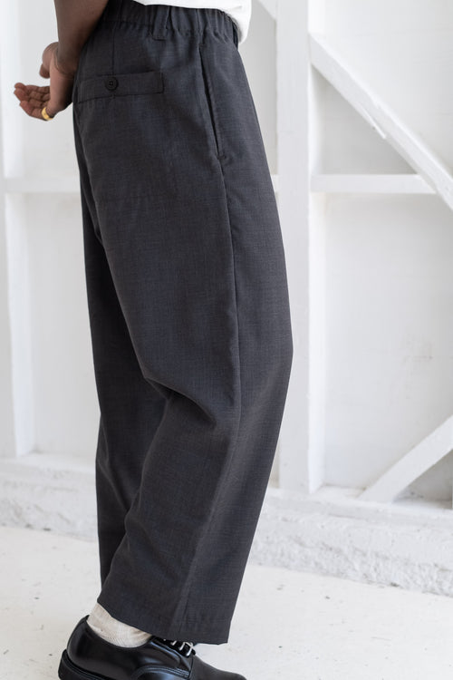 ELASTIC PANT IN TROPICAL WORSTED WOOL/MOHAIR